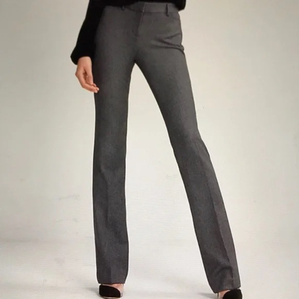 Express Columnist Barely Boot Heather Eggplant Straight Leg Pants Size 6R